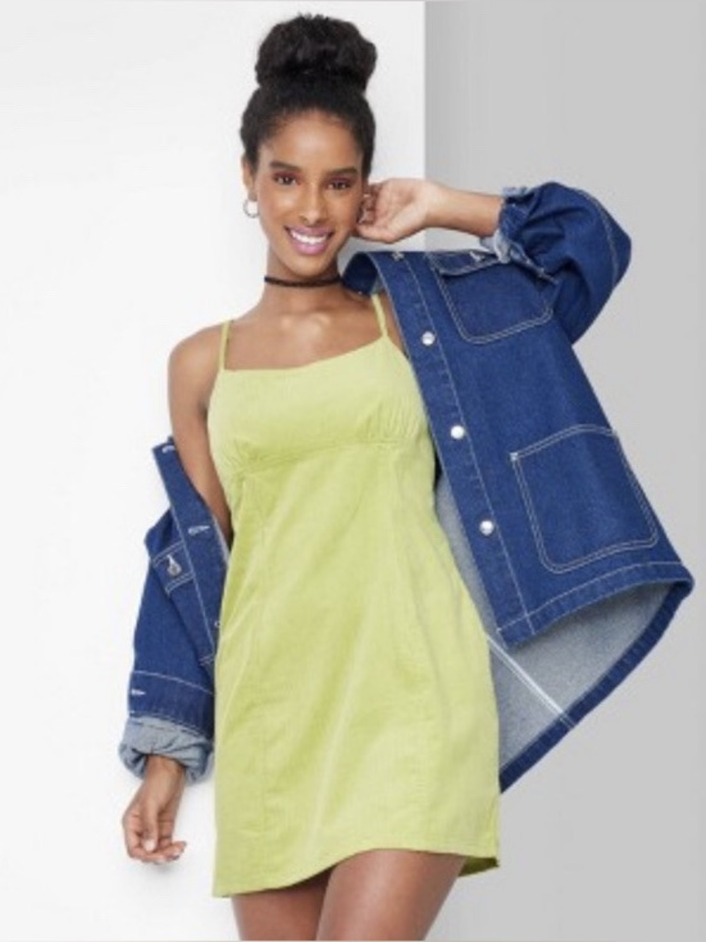 wild fable Lime Green Mini Slip Dress